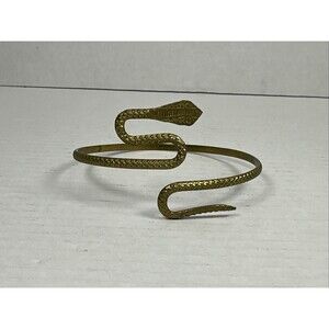 Vintage Egyptian Revival Gold Tone Wrap Around Arm Bracelet